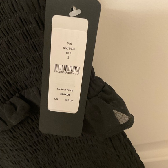 bebe Black Strapless Ruffle Dress - Picture 3 of 3